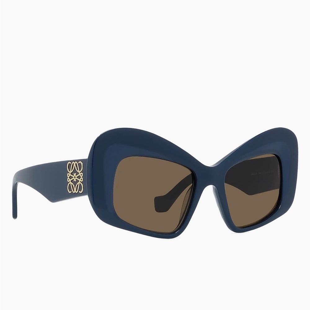 Loewe Women's Navy Sunglasses with Gold Accent (NWT)